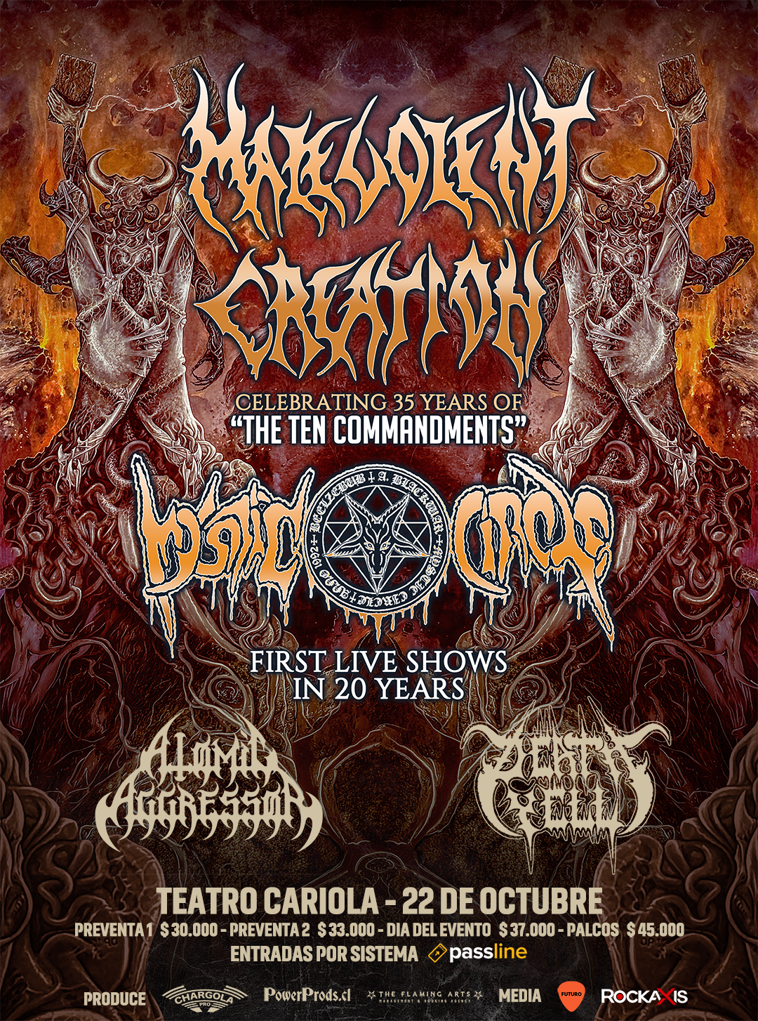 Malevolent Creation regresa a Chile celebrando 35 años de 